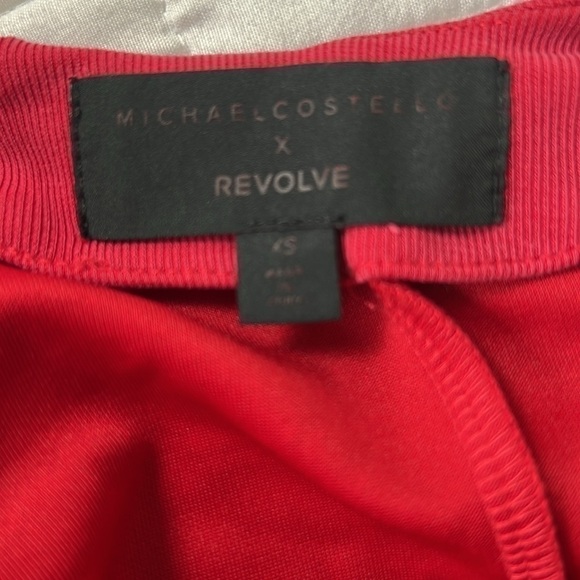 Michael Costello Beautrix Cut Out Long Sleeve Mini Dress in Red Size XS - Picture 7 of 11